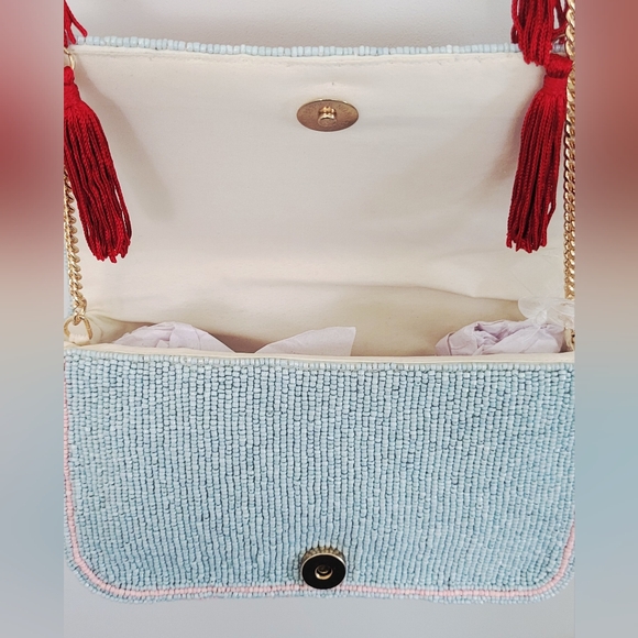 Viral TikTok Beaded Tomato Slice Shoulder Bag Purse Handcrafted in India NWT - Picture 14 of 15